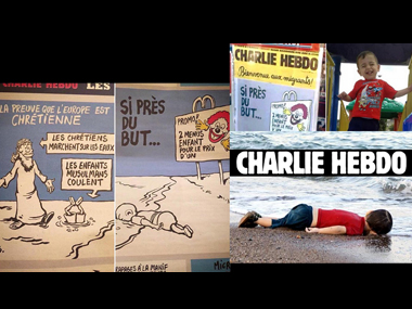 Dear Charlie Hebdo, is cartoon on a dead baby really satire? French magazine faces legal action Dear Charlie Hebdo, is cartoon on a dead baby really satire? French magazine faces legal action