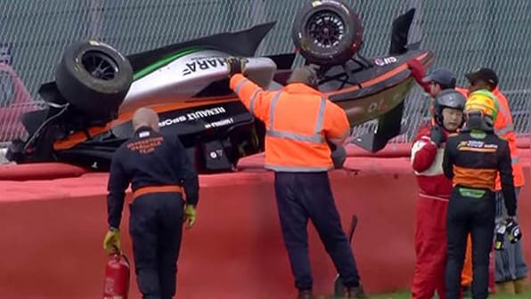 Jehan Dauvala suffers mega crash at the Silverstone Formula Renault 2.0 Eurocup