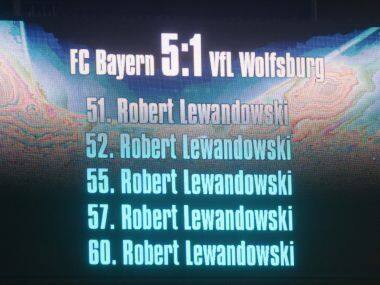 The scoreboard at Allianz Arena makes for extraordinary reading. AFP