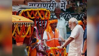 In Varanasi, PM Modi slams Congress for failing poor on 'garibi hatao' slogan