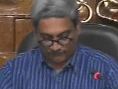 Union Defence Minister Manohar Parrikar. Screengrab