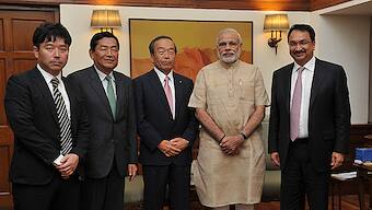Toyota chairman Takeshi Uchiyamada meets Prime Minister Narendra Modi