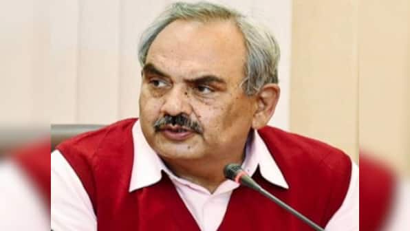 Home Secretary Rajiv Mehrishi arrives in London for talks on extradition issues