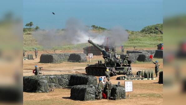 Taiwan simulates military attacks by political rival China
