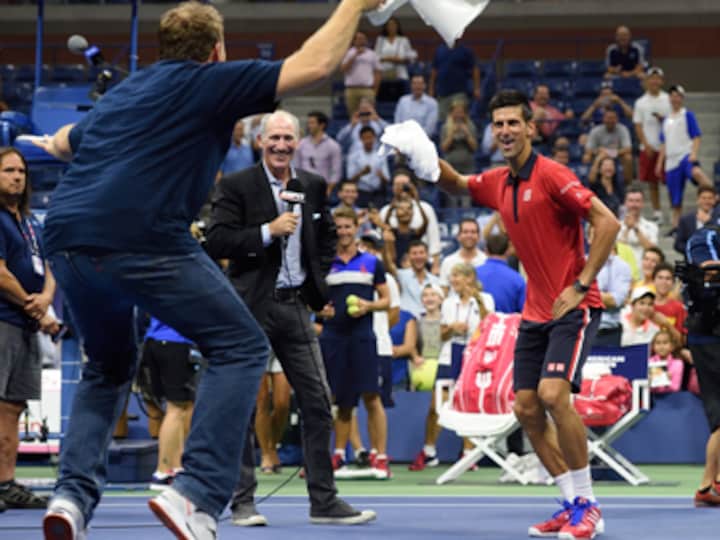 Watch: World No 1 Novak Djokovic gets his groove on at US Open with a fan