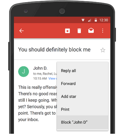 Much-needed 'Block' button is on! Now keep annoying senders away in Gmail Much-needed 'Block' button is on! Now keep annoying senders away in Gmail