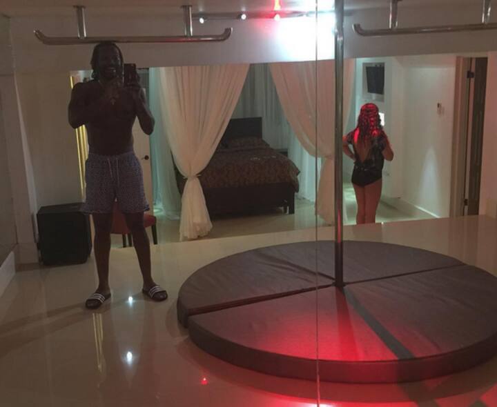 You ain't a player if you don't have a stripper pole: Chris Gayle unveils strip club at home