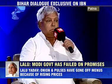 RJD leader Lalu Yadav fields questions at the IBN Dialogue Bihar 2.0. IBNLive