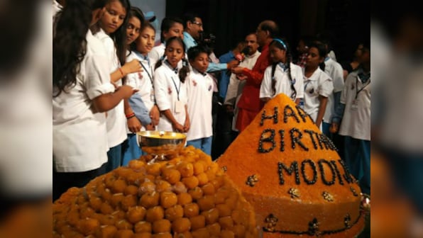 PM's big treat: BJP Minister unveils 365 kg 'ladoo' to celebrate Modi's birthday