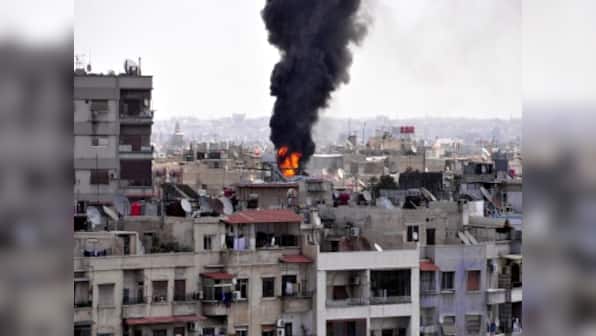 Syria: Russian embassy compound in Damascus hit by shelling as security forces pound rebel-held areas