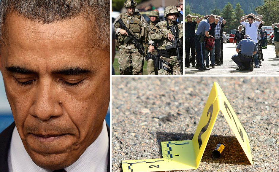 Oregon horror: Gunman storms into college, kills 12 students after asking their religion Oregon horror: Gunman storms into college, kills 12 students after asking their religion