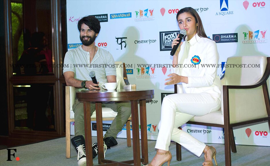 Shahid Kapoor and Alia Bhatt will be seen doing a ballroom dance in the latest black and white track titled “Nazdeekiyan” from their forthcoming film “Shaandaar”. Naresh Sharma / Firstpost Shahid Kapoor and Alia Bhatt will be seen doing a ballroom dance in the latest black and white track titled “Nazdeekiyan” from their forthcoming film “Shaandaar”. Naresh Sharma / Firstpost