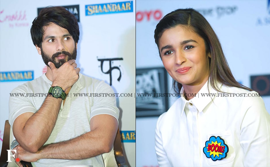 Serious vs smiley. “Shaandaar” directed by Vikas Bahl is all set to release on October 22. Naresh Sharma / Firstpost Serious vs smiley. “Shaandaar” directed by Vikas Bahl is all set to release on October 22. Naresh Sharma / Firstpost
