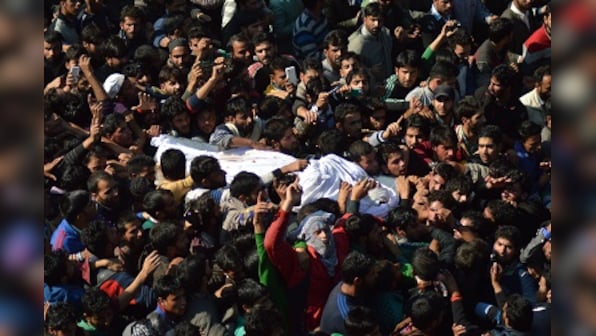 Hundreds attend Lashkar-e-Taiba commander Bashir Lashkari's funeral in Kashmir's Anantnag