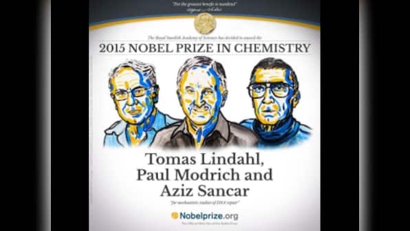 Three scientists win Nobel chemistry award for work on DNA repair