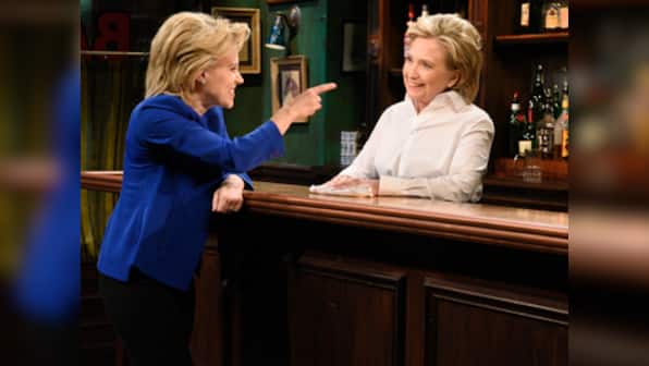 Watch: Hillary Clinton teams up with doppelganger for a Saturday Night Live skit