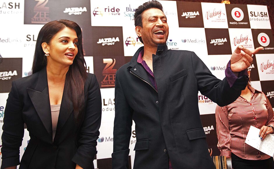 Irrfan Khan and Aishwarya Rai Bachchan share a light moment. Naresh Sharma/Firstpost Irrfan Khan and Aishwarya Rai Bachchan share a light moment. Naresh Sharma/Firstpost