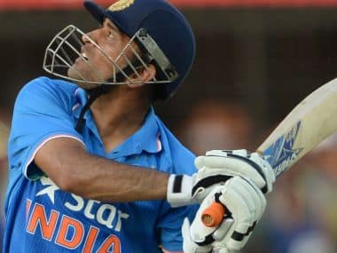 MS Dhoni was a man on a mission in Indore. AFP