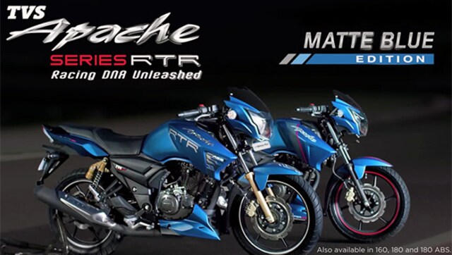 Tvs Apache Rtr Matte Blue Edition Launched In India Auto News Firstpost