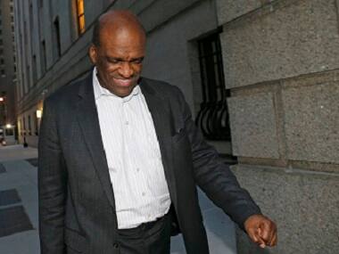 John Ashe seen leaving federal court on Monday in New York. AP