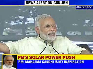 PM Modi inaugurates solar power system, pushes for environment protection on Gandhi Jayanti PM Modi inaugurates solar power system, pushes for environment protection on Gandhi Jayanti