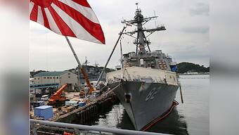 U.S. Navy destroyer nears islands built by China in South China Sea