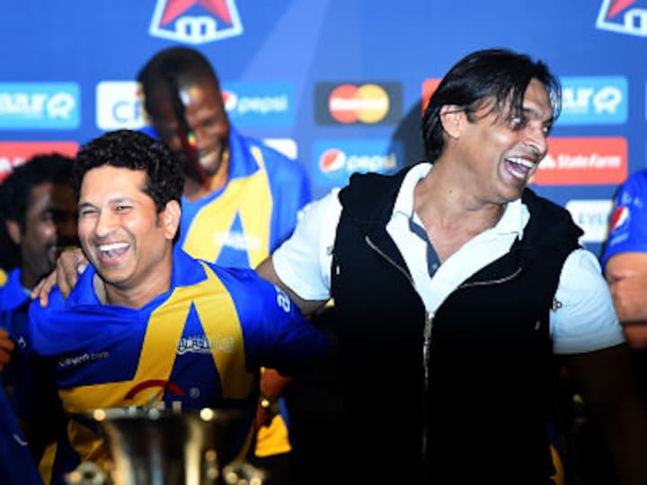 Cricket All Stars: Shoaib Akhtar thanks his lucky stars to be on Sachin Tendulkar's team
