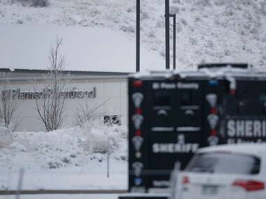 Police investigate at the Planned Parenthood clinic in Colorado Springs. AP 