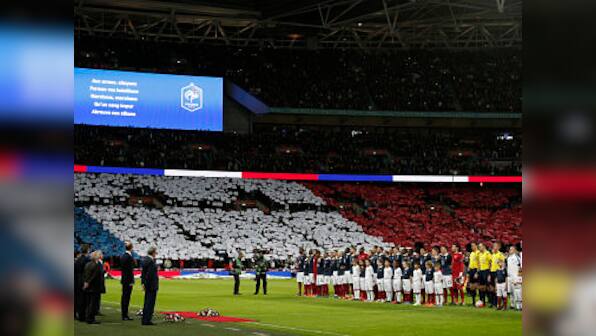 Watch: 70,000 football fans unite at Wembley to honour Paris victims with a moving rendition of 'La Marseillaise'