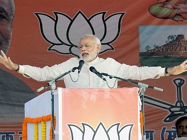 File image of PM Narendra Modi addressing a rally. PTI