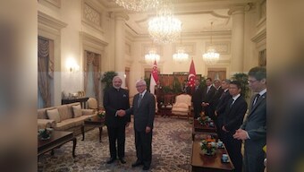 Modi in Singapore: PM meets President Tony Tan Keng Yam, gets ceremonial welcome