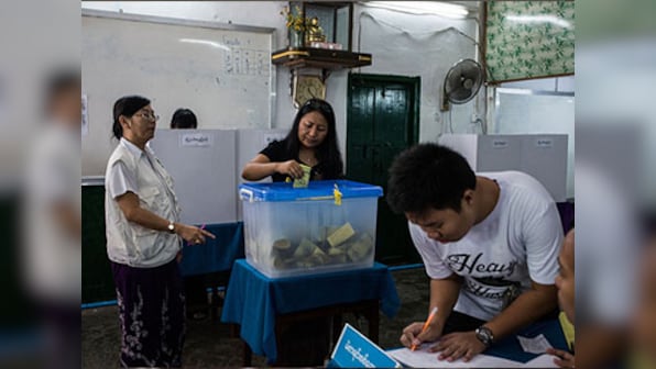 Landmark Myanmar election: Aung San Suu Kyi's fate hangs in balance but supporters confident of a win