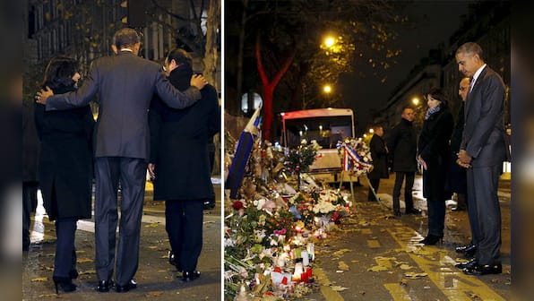 Barack Obama visits Bataclan concert hall, pays tribute to victims of Paris attacks