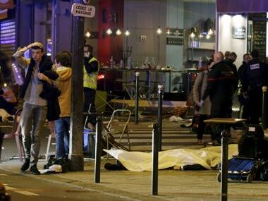 The scene outside one of the venues targeted in the Paris attacks. Reuters