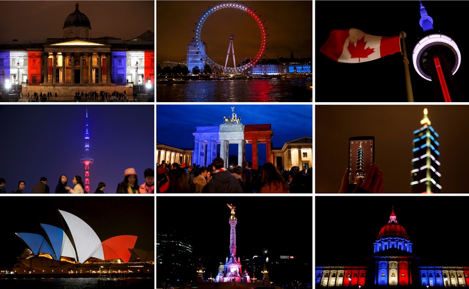 Eiffel Tower Glows in French Colors to Honor Victims