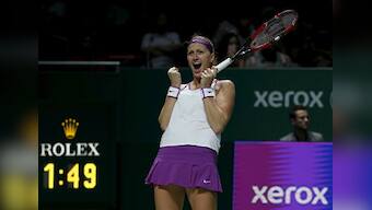 Kvitova shocks Sharapova, will face Radwanska in WTA Finals