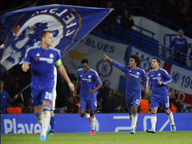 Champions League: Willian free kick gives Chelsea nervy win over Dynamo Champions League: Willian free kick gives Chelsea nervy win over Dynamo