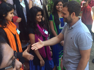 Rahul Gandhi fumbles for answers to queries from Bengaluru students, left embarrassed Rahul Gandhi fumbles for answers to queries from Bengaluru students, left embarrassed