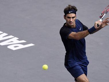 Roger Federer during the Paris Masters. AFP