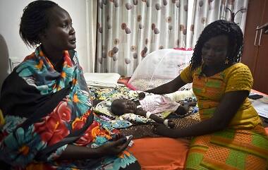 Baby survives South Sudan plane crash cradled in man's arms