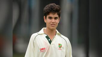 Chip off the old block: Sachin Tendulkar's son Arjun scores 106 off 156 balls in Uner-16 match