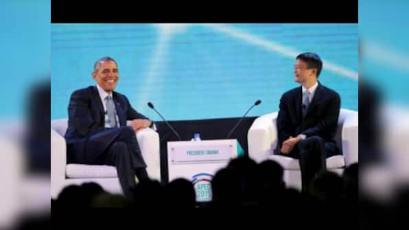 Shunning protocol, an all-smiles Barack Obama interviews 'eccentric' Alibaba billionaire Jack Ma