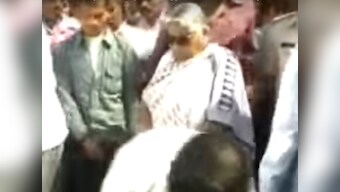 Watch: Minor seeks a rupee, gets kicked in the head by MP minister Kusum Mehdele