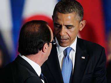 File photo of Obama and Hollande. Reuters 