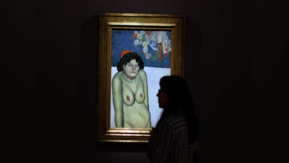 Picasso's nude portrait 'La Gommeuse' fetches over $67 million at Sotheby's auction