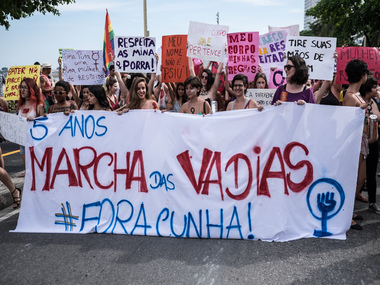 Topless, with slogans scrawled on bare skin, Brazilian women strip to say 'my body, my rules' Topless, with slogans scrawled on bare skin, Brazilian women strip to say 'my body, my rules'