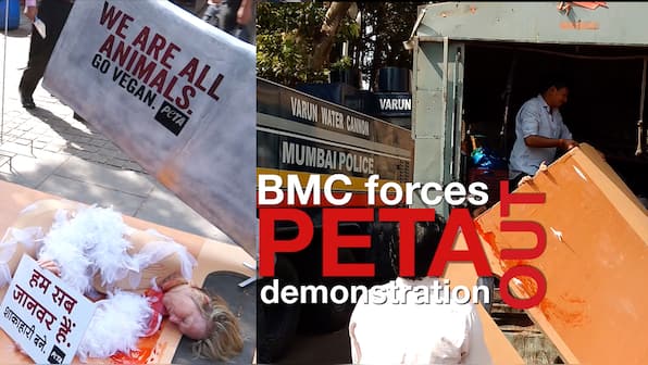 Making no bones about it: Watch PETA’s demonstration being forced out by BMC