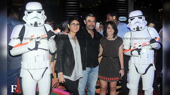 Stormtroopers and stars attend the Star Wars: The Force Awakens premiere in Mumbai