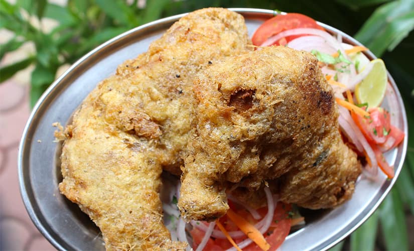 Chicken Farcha at Soda Bottle Opener Wala. Image courtesy: Cryselle DSouza