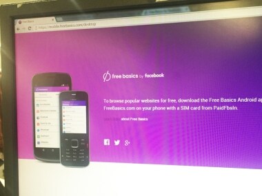 Facebook Free Basics Desktop. tech2